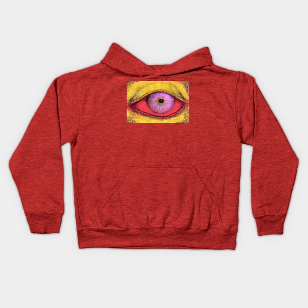 Neon Jaundice Eye Kids Hoodie by Theokotos